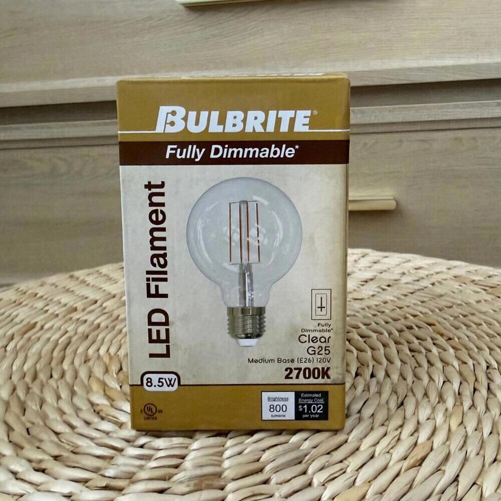 West Elm Bulbrite LED Filament Bulb Clear G25 Medium Base E26